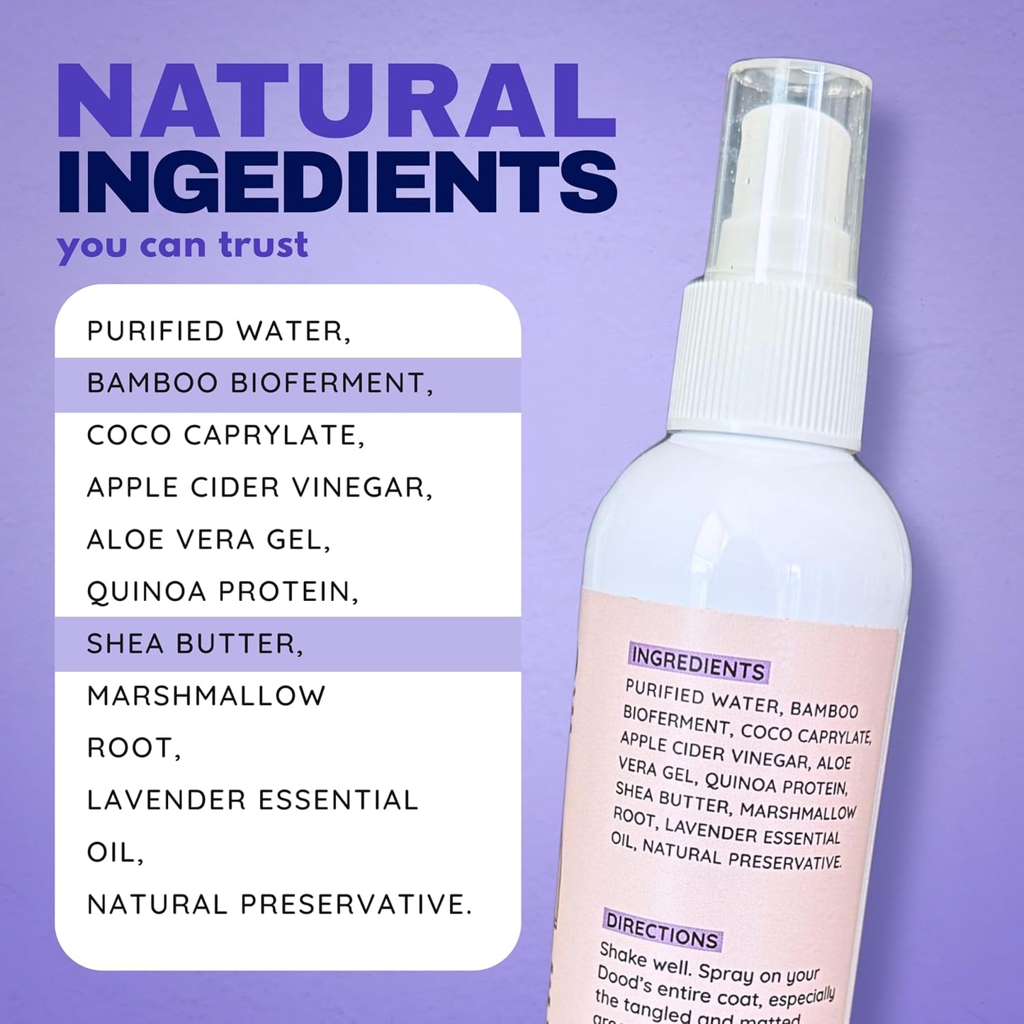 š¶50% OFF NOW! Instant Pet Detangling Hair Care Spray ā Knot Remover Silky Finish Quick Dry Fur Detangler, No Rinse Grooming Spray for Dogs & Cats Long Short Hair Daily Grooming