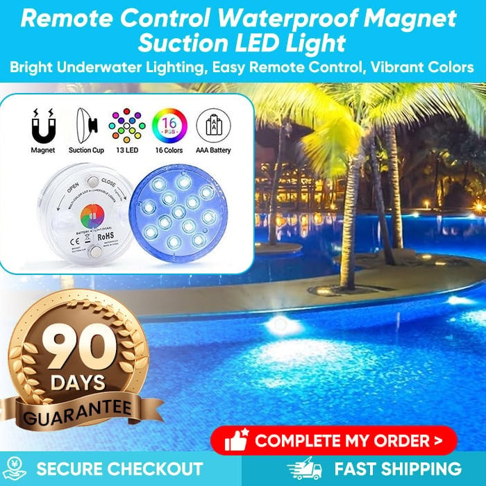 Remote Control Waterproof Magnet Suction LED Pool Lights