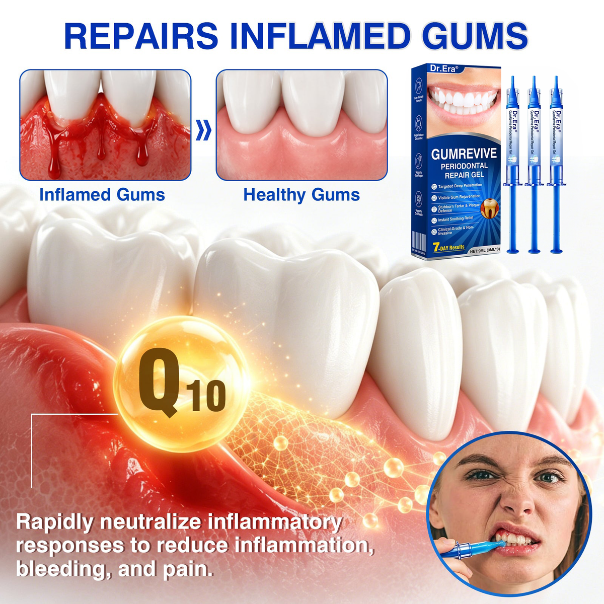 🦷 Periodontal RepairGel - Targeted Gumline Supportfor Plaque, Cavities, PeriodontalConcerns, Bad Breath & WeakTeeth Precision Leave-On OralCare Formula