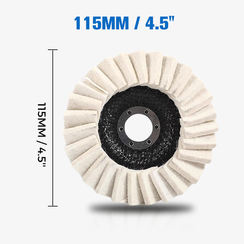 ⚒️ Premium Wool Felt Polishing Flap Disc for Angle Grinders-Mirror Finish Made Easy