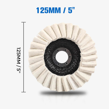 ⚒️ Premium Wool Felt Polishing Flap Disc for Angle Grinders-Mirror Finish Made Easy