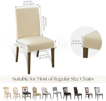 Premium Solid Waterproof Stretch Chair Covers for Home, Kitchen, Banquet