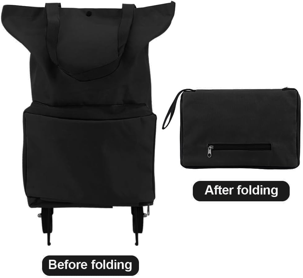 ❄️50% Off!🛒2-in-1 Foldable Shopping Trolley – Sturdy Shopping Bag on Wheels for Supermarket, Market & Travel