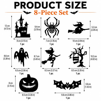 Halloween LED Wall Decor Lights, Peel & Stick Battery Powered Silhouette Stickers