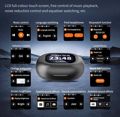 🔥True Powerful Bluetooth 5.4 Open Ear Earbuds, IPX5 Waterproof