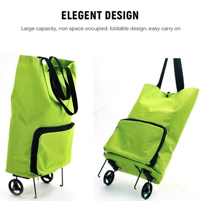 ❄️50% Off!🛒2-in-1 Foldable Shopping Trolley – Sturdy Shopping Bag on Wheels for Supermarket, Market & Travel
