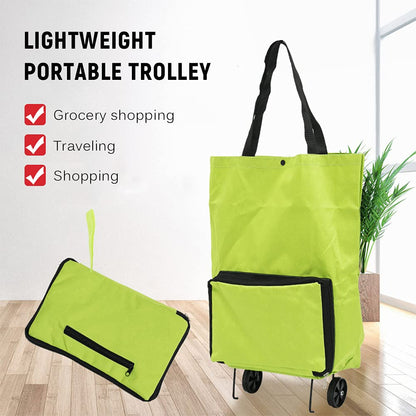 ❄️50% Off!🛒2-in-1 Foldable Shopping Trolley – Sturdy Shopping Bag on Wheels for Supermarket, Market & Travel
