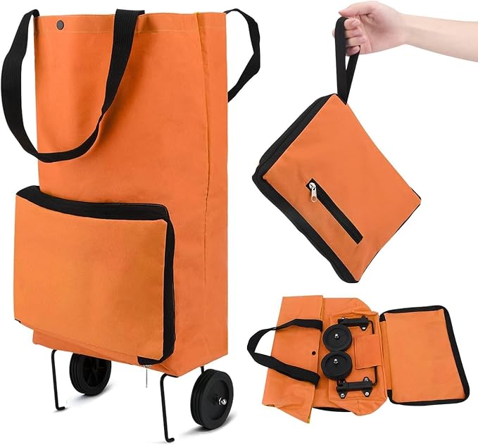 ❄️50% Off!🛒2-in-1 Foldable Shopping Trolley – Sturdy Shopping Bag on Wheels for Supermarket, Market & Travel