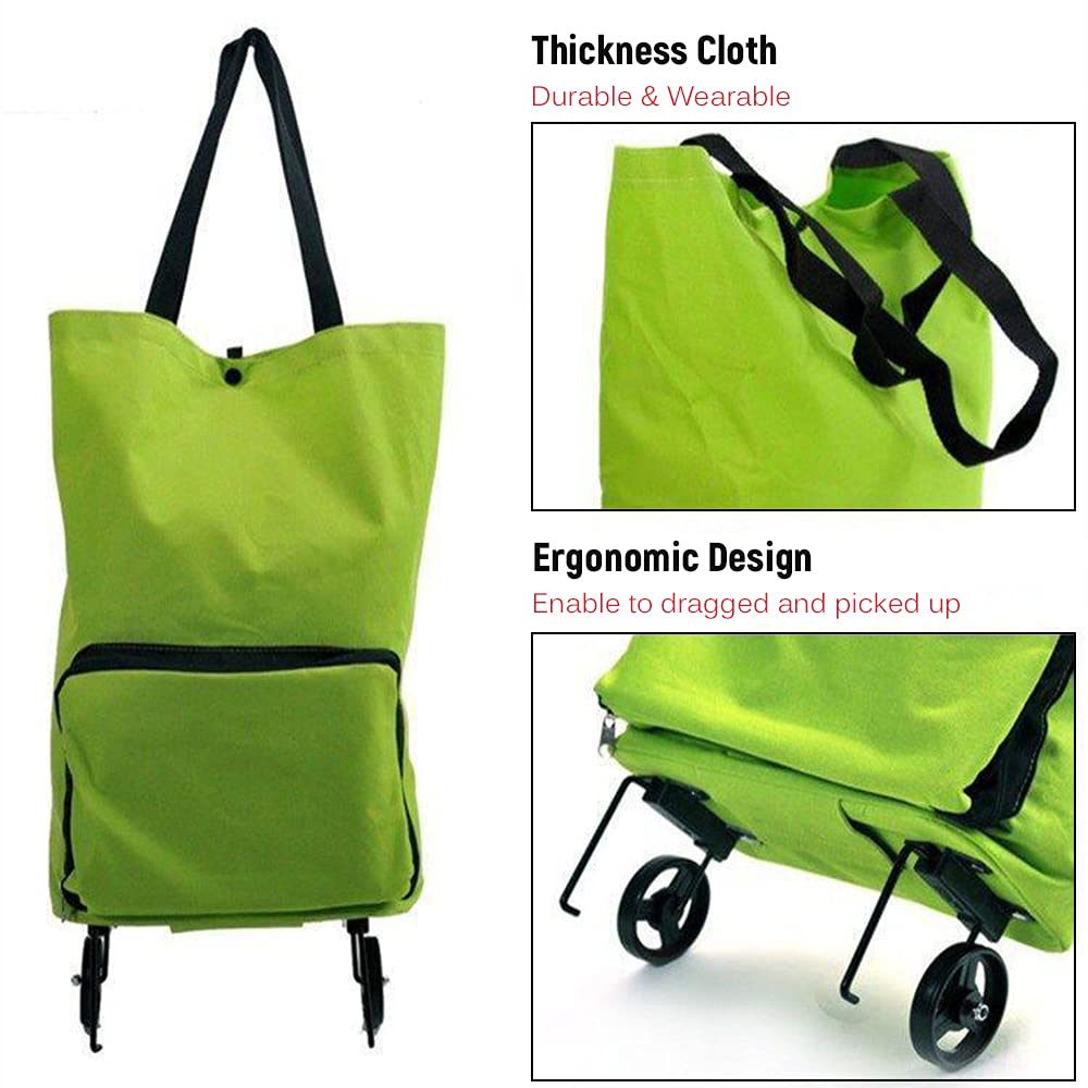❄️50% Off!🛒2-in-1 Foldable Shopping Trolley – Sturdy Shopping Bag on Wheels for Supermarket, Market & Travel