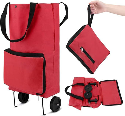 ❄️50% Off!🛒2-in-1 Foldable Shopping Trolley – Sturdy Shopping Bag on Wheels for Supermarket, Market & Travel