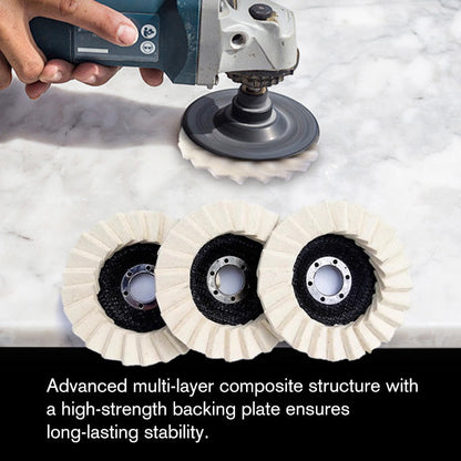 ⚒️ Premium Wool Felt Polishing Flap Disc for Angle Grinders-Mirror Finish Made Easy