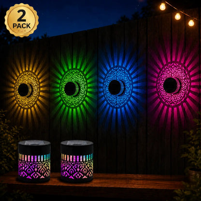 📢50%OFF📢Seven-Color Changing Solar Mandala Projection Wall Light