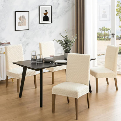 Premium Solid Waterproof Stretch Chair Covers for Home, Kitchen, Banquet