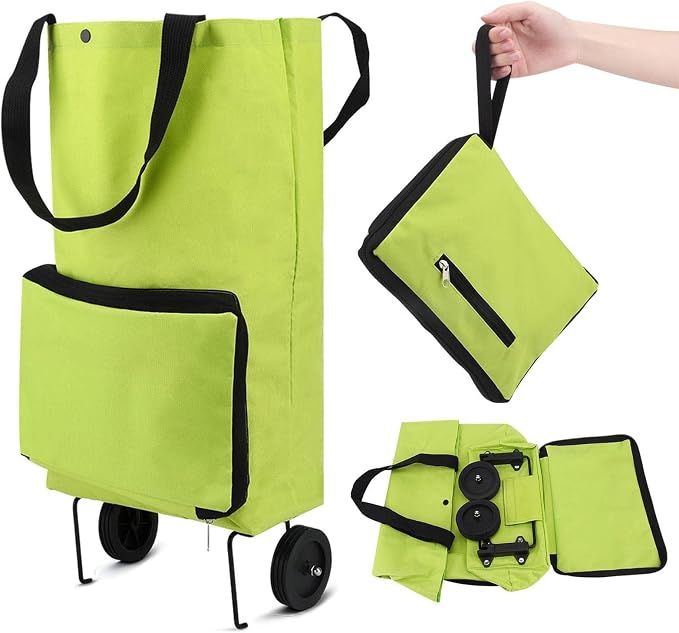 ❄️50% Off!🛒2-in-1 Foldable Shopping Trolley – Sturdy Shopping Bag on Wheels for Supermarket, Market & Travel
