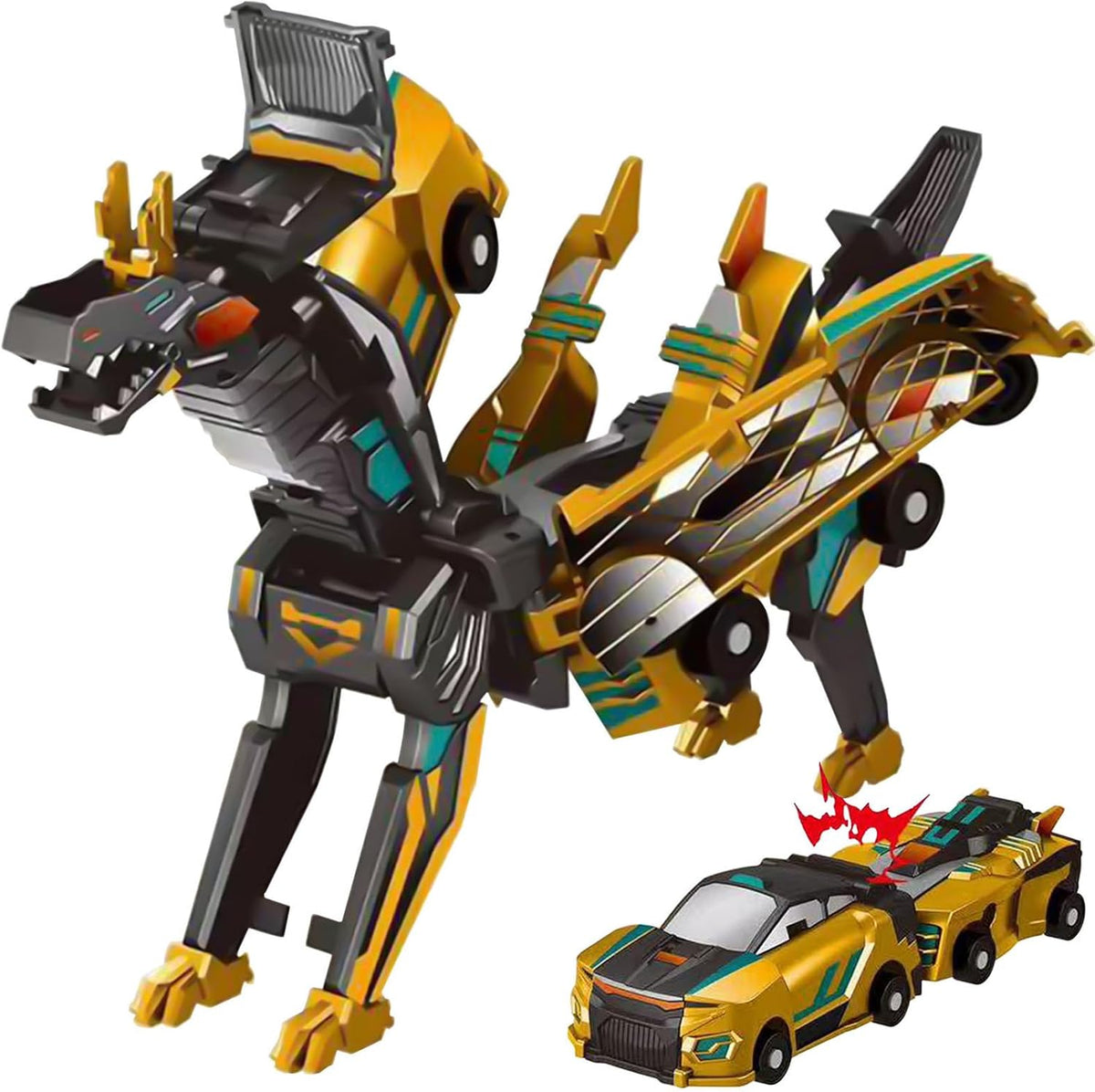 2-in-1 Transforming Race Car Dinosaur Automatic Transforming Toy