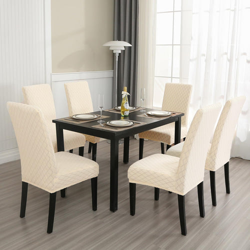 Premium Solid Waterproof Stretch Chair Covers for Home, Kitchen, Banquet