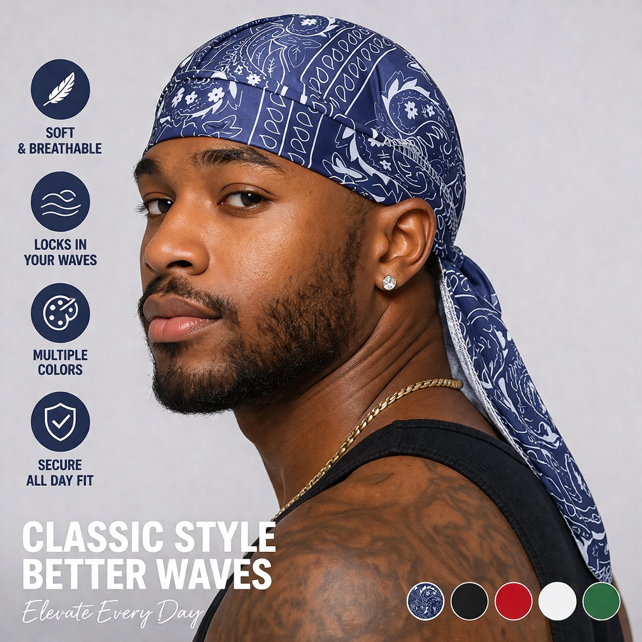 🔥Hot Sale 5 PCS⚡️Paisley Cooling Headscarf Cap