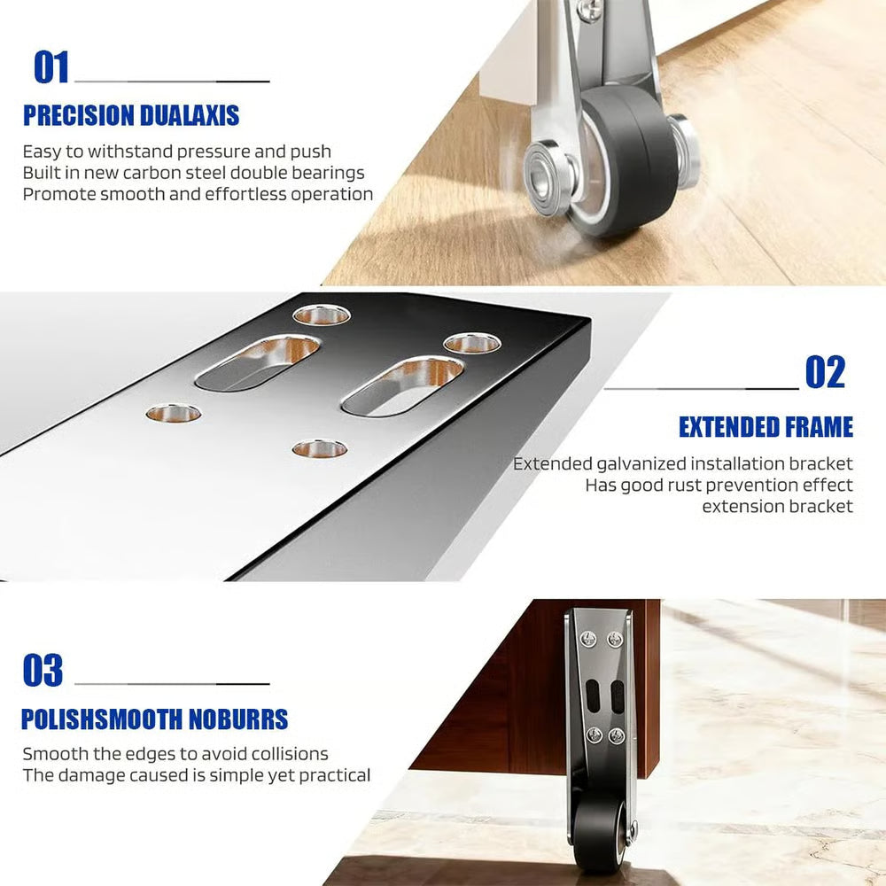 Vertical Track Roller Wheel, Heavy Duty 110LBS Sliding Door Bottom Guide