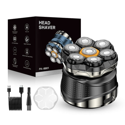 🔥 7D Electric Head Shaver for Men – Wet & Dry Magnetic Rotary Razor