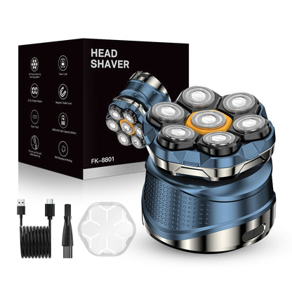 🔥 7D Electric Head Shaver for Men – Wet & Dry Magnetic Rotary Razor
