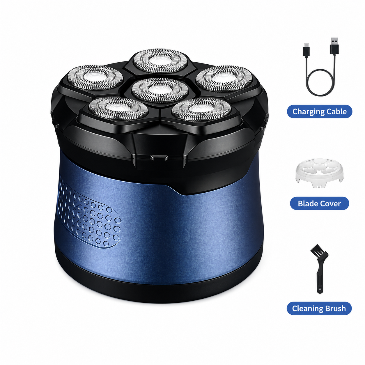 🔥 7D Electric Head Shaver for Men – Wet & Dry Magnetic Rotary Razor