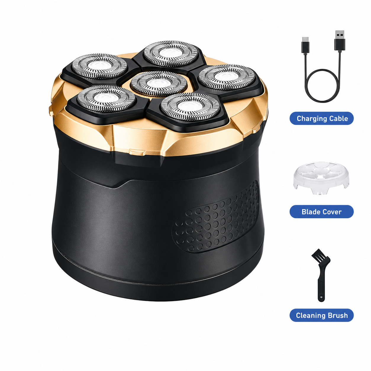 🔥 7D Electric Head Shaver for Men – Wet & Dry Magnetic Rotary Razor