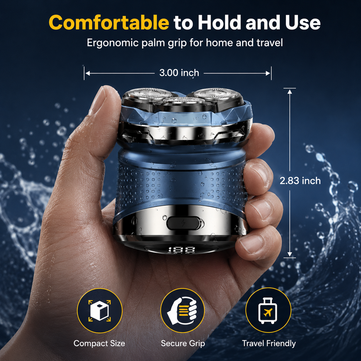 🔥 7D Electric Head Shaver for Men – Wet & Dry Magnetic Rotary Razor