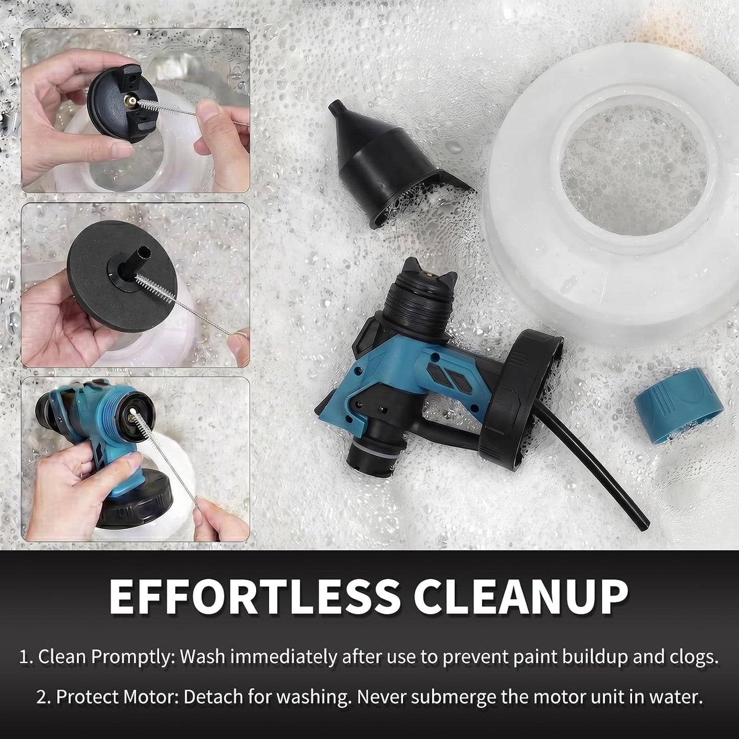 🎨 Cordless Electric Paint Sprayer – 1000ML High-Power Spray Gun with Battery