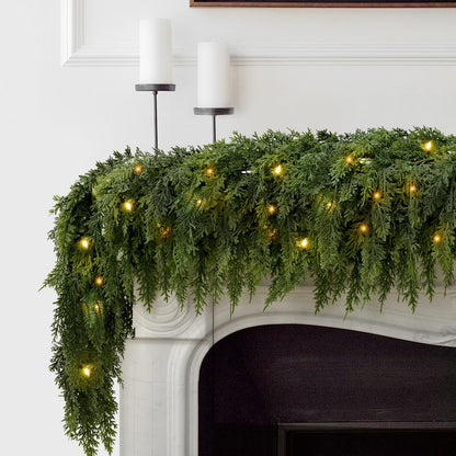 🏆5K+ people purchased it in the past week💥 Pre-lit Christmas Cedar Garland