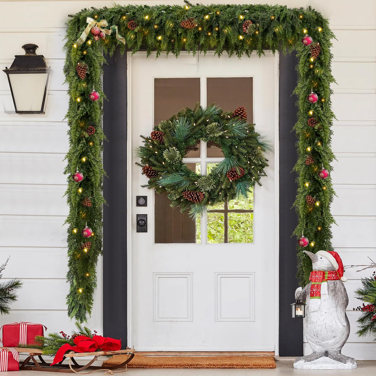 🏆5K+ people purchased it in the past week💥 Pre-lit Christmas Cedar Garland