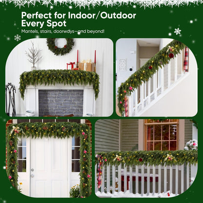 🏆5K+ people purchased it in the past week💥 Pre-lit Christmas Cedar Garland