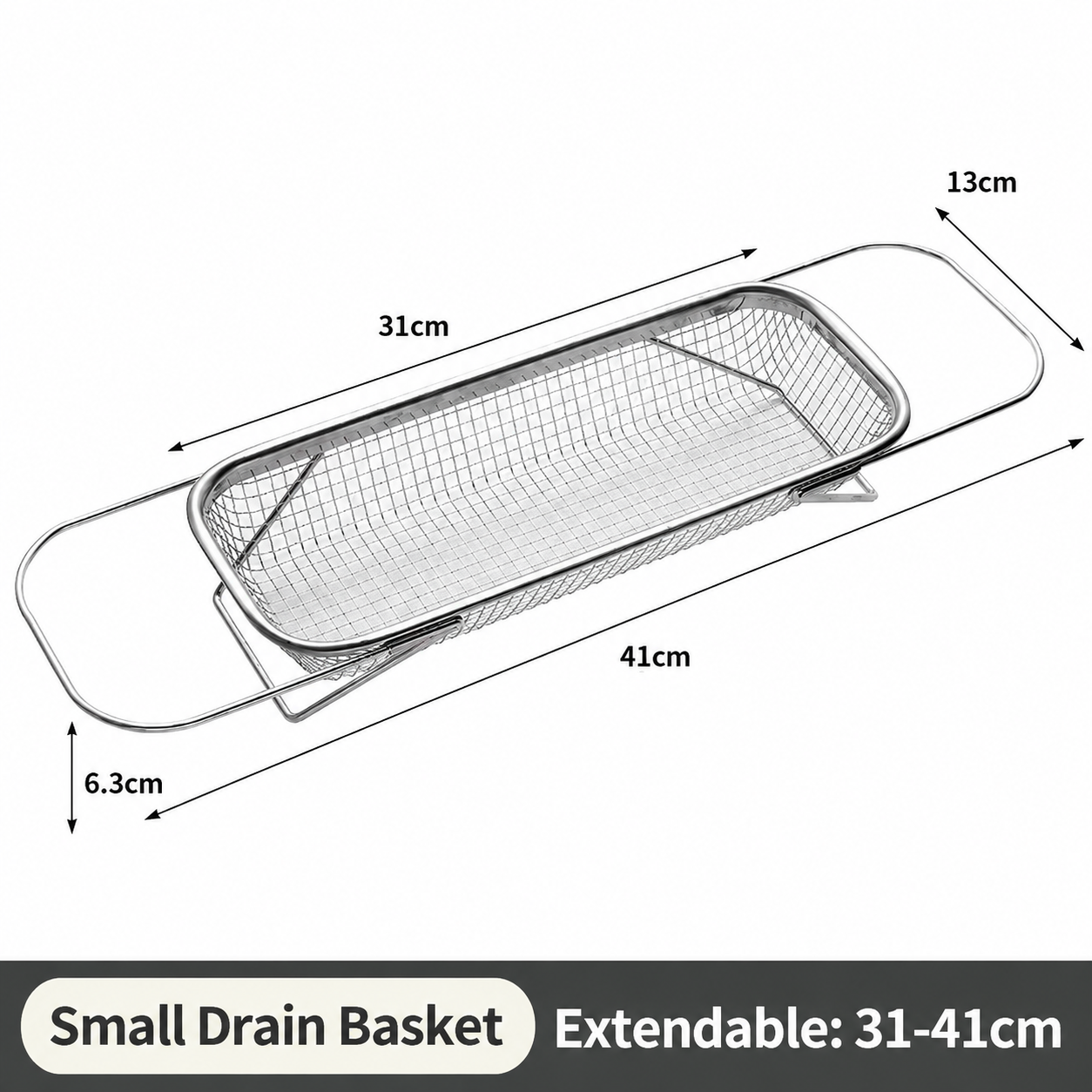 304 Expandable Over-the-Sink Colander Basket – Wash, Drain & Dry with Ease