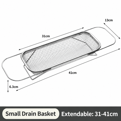 304 Expandable Over-the-Sink Colander Basket – Wash, Drain & Dry with Ease
