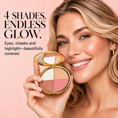 ✨ 4-in-1 Face Glow Palette – One Palette, Endless Looks