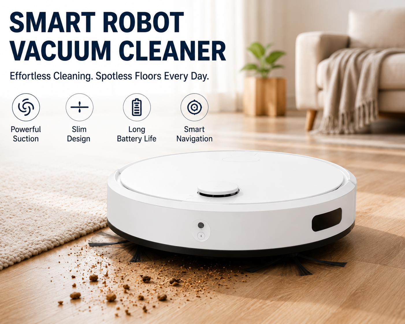 ⚠️ONLY 100PCS⚠️Robot Vacuum Cleaner Robot Vacuum