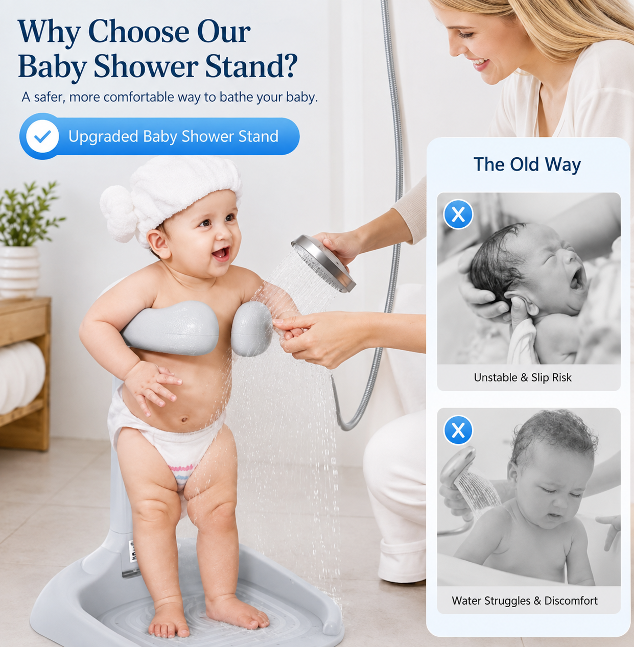 Free Shipping✈️Baby Standing Bath Support Rack
