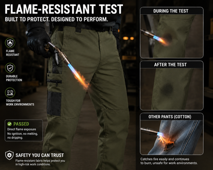 🔥 85,000+ Sold | Men’s FR Tactical Work Pants – Flame-Resistant, Tougher Than Jeans 💪