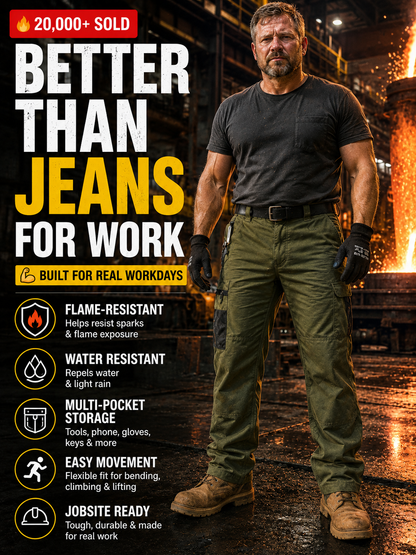 🔥 85,000+ Sold | Men’s FR Tactical Work Pants – Flame-Resistant, Tougher Than Jeans 💪