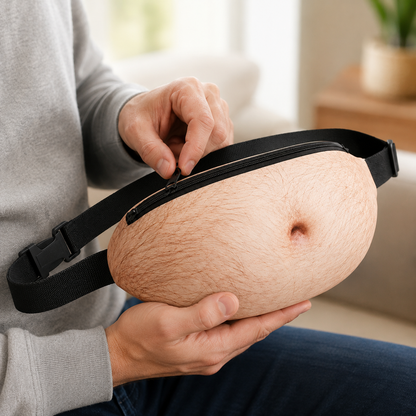 🔥 35% OFF Funny Beer Belly Waist Bag 😂 3D Belly Fanny Pack For Travel & Parties