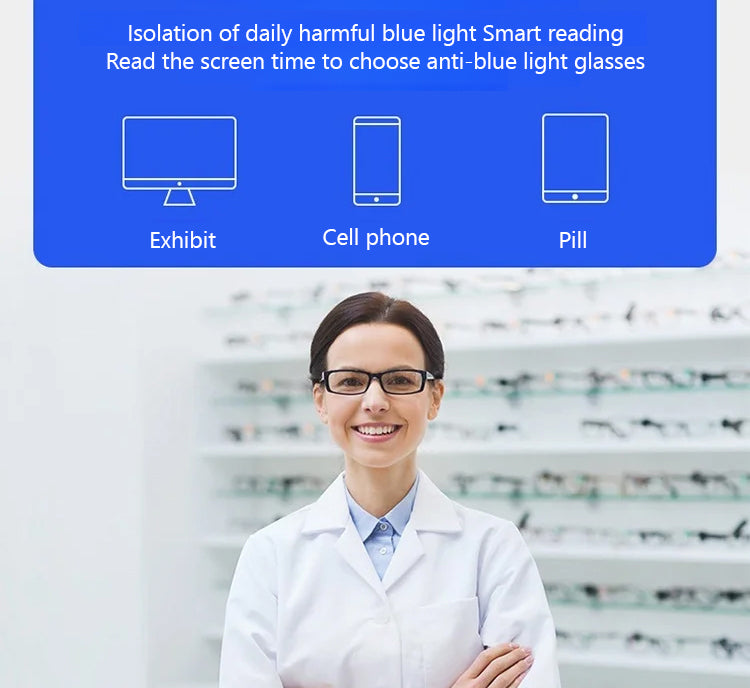 🎁50% OFF👓️Metal Frameless Highgrade Reading Glasses🔥Blocks Blue Light, Radiation, and ultraviolet rays, Relieves Eye Fatigue