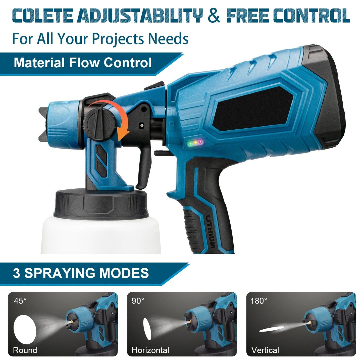 🎨 Cordless Electric Paint Sprayer – 1000ML High-Power Spray Gun with Battery