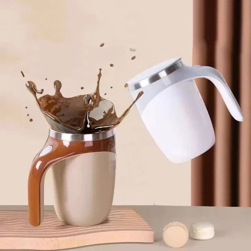 Automatic Mixing Cup Electric Rotating Coffee Cup Stainless Steel Mug Milk Shake Rotating Magnetic Mug Water Cups