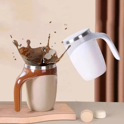 Automatic Mixing Cup Electric Rotating Coffee Cup Stainless Steel Mug Milk Shake Rotating Magnetic Mug Water Cups