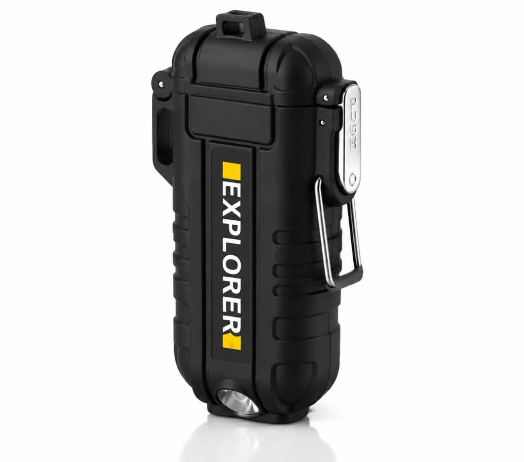 🔥 Gas-Free Electric Lighter Rechargeable USB-C with LED Flashlight