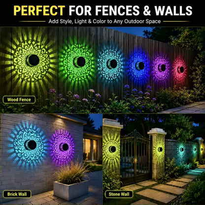 📢50%OFF📢Seven-Color Changing Solar Mandala Projection Wall Light