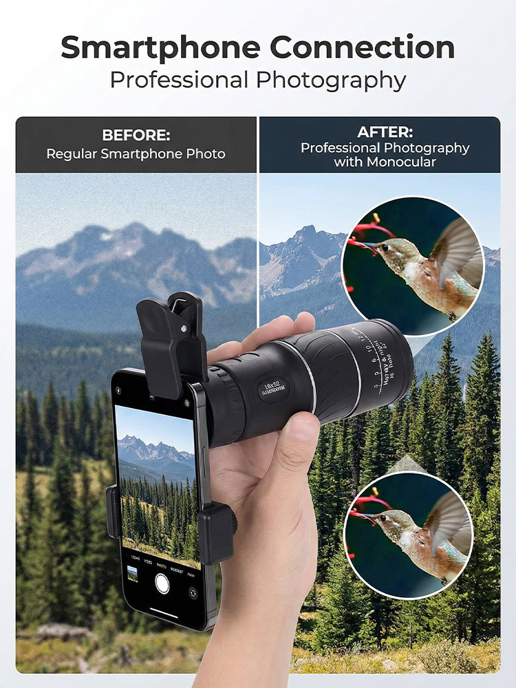 ⏳ 50% OFF🔥Used by American Mountain Guides! 100x HD Monocular, IPX5 Waterproof & Fog-Proof🧭🔭