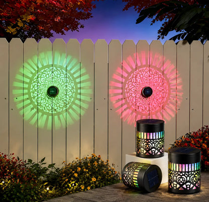 📢50%OFF📢Seven-Color Changing Solar Mandala Projection Wall Light