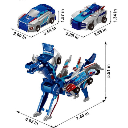 2-in-1 Transforming Race Car Dinosaur Automatic Transforming Toy