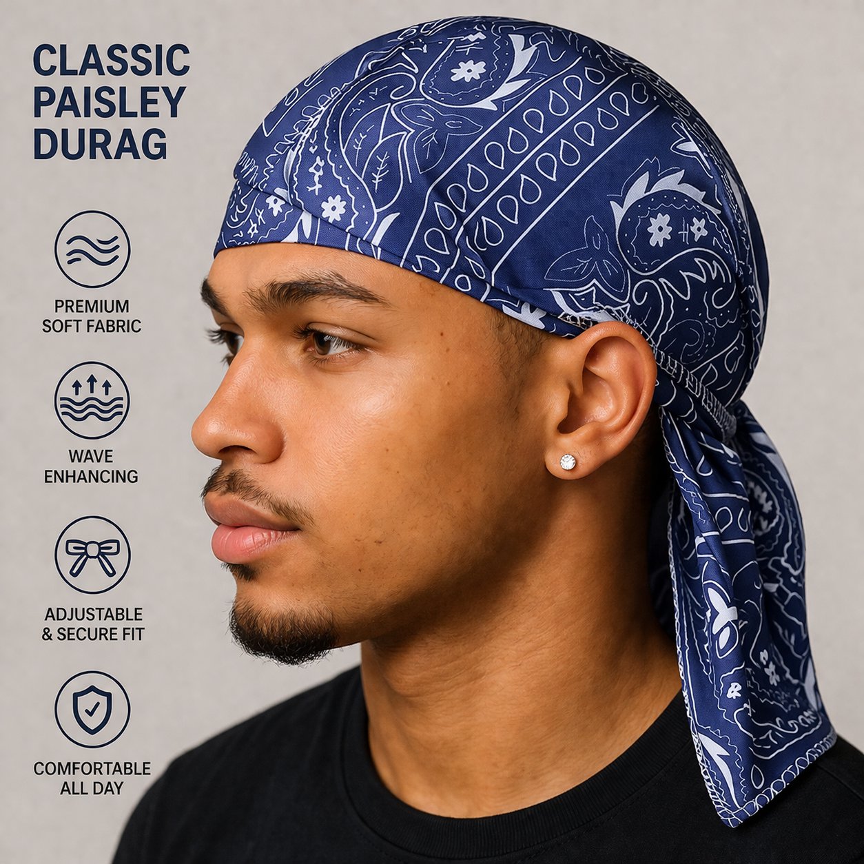 🔥Hot Sale 5 PCS⚡️Paisley Cooling Headscarf Cap