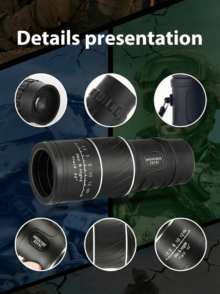 ⏳ 50% OFF🔥Used by American Mountain Guides! 100x HD Monocular, IPX5 Waterproof & Fog-Proof🧭🔭